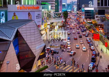 View of Jalan Bukit Bintang, Kuala Lumpur, Malaysia Stock Photo