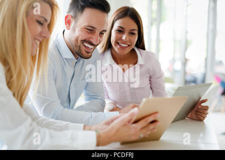 Business people having fun in office Stock Photo