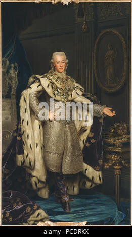 40 Gustav III (1746-1792), King of Sweden, in coronation-robes (Alexander Roslin) - Nationalmuseum - 15330 Stock Photo