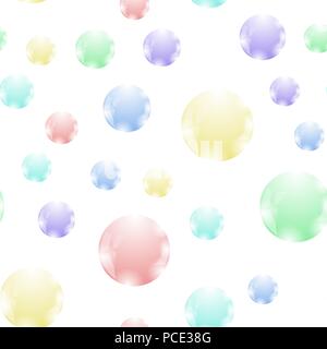 Colored Soap Bubbles Seamless Pattern Stock Vector