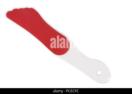 Plastic foot file isolated on white background Stock Photo