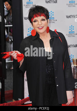 Liza Minnelli  at the 40th Anniversary Restoration of CABARET at the Opening Night of the TCM Classic Film Festival.Liza Minnelli  74 ------------- Red Carpet Event, Vertical, USA, Film Industry, Celebrities,  Photography, Bestof, Arts Culture and Entertainment, Topix Celebrities fashion /  Vertical, Best of, Event in Hollywood Life - California,  Red Carpet and backstage, USA, Film Industry, Celebrities,  movie celebrities, TV celebrities, Music celebrities, Photography, Bestof, Arts Culture and Entertainment,  Topix, Three Quarters, vertical, one person,, from the year , 2012, inquiry tsuni@ Stock Photo