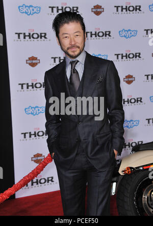 Tadanobu Asano  at the Thor: The Dark World' premiere at the El Capitan theatre in Los Angeles.Tadanobu Asano  ------------- Red Carpet Event, Vertical, USA, Film Industry, Celebrities,  Photography, Bestof, Arts Culture and Entertainment, Topix Celebrities fashion /  Vertical, Best of, Event in Hollywood Life - California,  Red Carpet and backstage, USA, Film Industry, Celebrities,  movie celebrities, TV celebrities, Music celebrities, Photography, Bestof, Arts Culture and Entertainment,  Topix, Three Quarters, vertical, one person,, from the year , 2013, inquiry tsuni@Gamma-USA.com Stock Photo