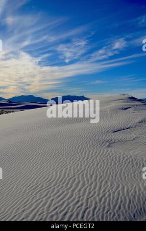 The unique and stunning landscape of White Sands National Monument in New Mexico Stock Photo