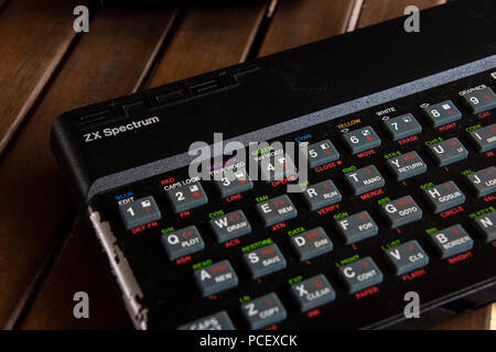 Sinclair Spectrum ZX Keyboard close up Stock Photo
