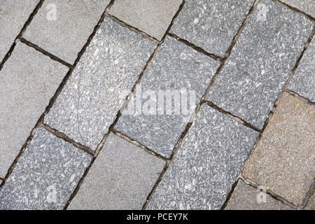 Pavement tiles, texture background. Gray Square Pavement. Seamless Tileable Texture. Old paving tiles background texture Stock Photo