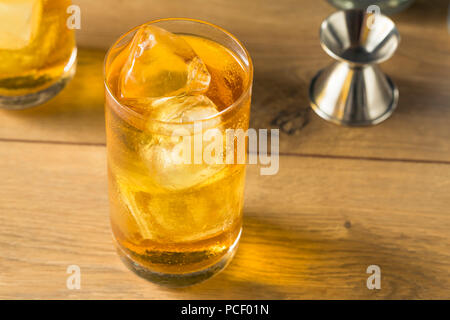 Cold Vodka and Energy Drink Cocktail with Ice Stock Photo