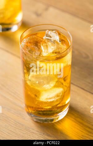 Cold Vodka and Energy Drink Cocktail with Ice Stock Photo