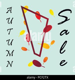 Autumn sale flyer template. Stock Vector