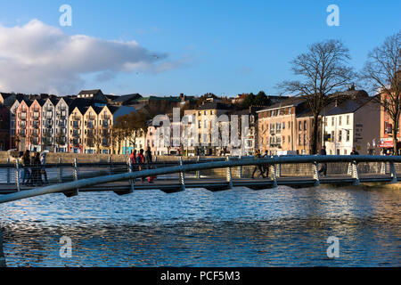 Footbridge over River Lee Cork City, Stock Photo