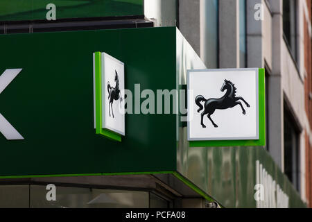 LONDON, UK - JULY 31th 2018: Lloyds bank store front on Oxford Street in central London. Stock Photo
