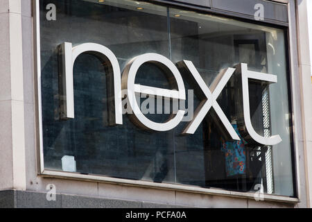 LONDON, UK - JULY 31th 2018: Next clothing store shop front on Oxford Street in central London. Stock Photo