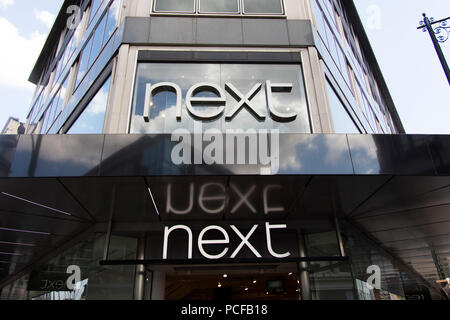LONDON, UK - JULY 31th 2018: Next clothing store shop front on Oxford Street in central London. Stock Photo