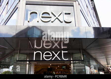 LONDON, UK - JULY 31th 2018: Next clothing store shop front on Oxford Street in central London. Stock Photo