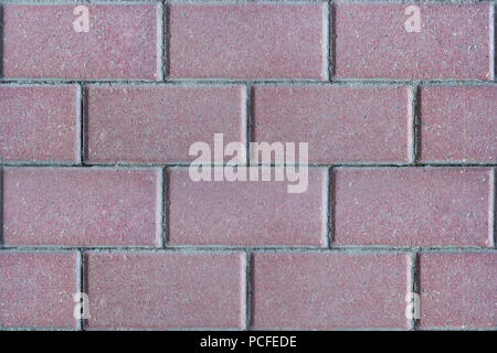 A fragment of the pavement, lined with pink tiles, for use as a seamless background. Stock Photo