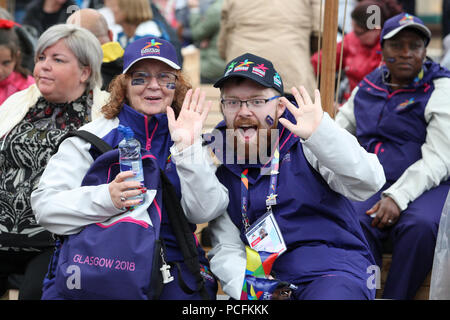 Glasgow 1 August 2018. Big Opening Party in George Square for the 2018 European Championships. Credit Alan Oliver / Alamy Live News Stock Photo