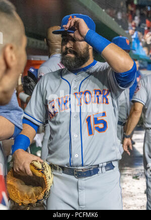 PHILADELPHIA, PA - MAY 08: New York Mets shortstop Luis Guillorme (13)  prior to the Major League Baseball game between the Philadelphia Phillies  and the New York Mets on May 8, 2022