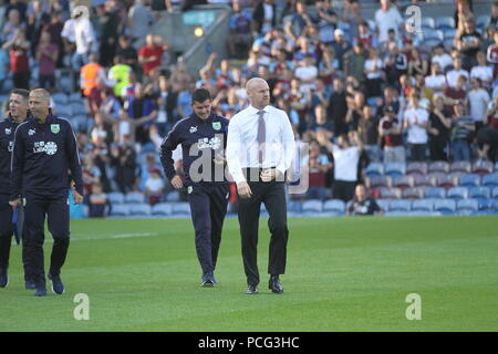 Burnley, Lancashire, UK. 2nd Aug 2018. Burnley manager Sean Dyche at the Europa League match between Burnley and Aberdeen at Turf Moor in Burnley. Credit: Simon Newbury/Alamy Live News Stock Photo