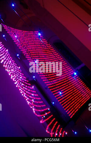 Erwin Redl's 'Fade I' ... LED lights installation in the Sainte-Marie Madeleine church in Lille for the Lille2004 project celebrating Lille as cultura Stock Photo