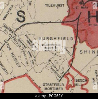 105 Burghfield parish boundary Stock Photo