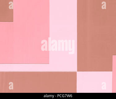 Building wall in pastel colors, geometric abstract background, rectangular shape, pattern of painted texture with straight angles Stock Photo