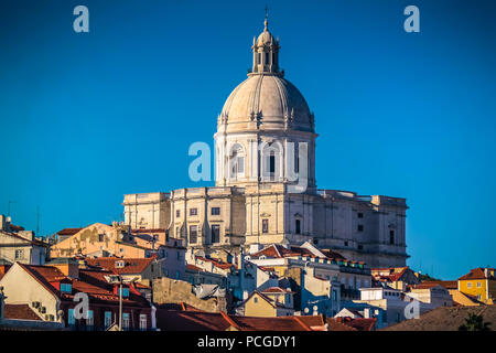 Lisbon. Igreja de Santa Engrácia, used as National Pantheon, in which important Portuguese personalities are buried. Stock Photo