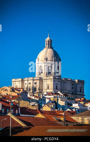 Lisbon. Igreja de Santa Engrácia, used as National Pantheon, in which important Portuguese personalities are buried. Stock Photo