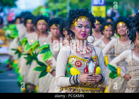 Participants in the Aliwan fiesta in Manila Philippines Stock Photo