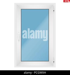 PVC window with one sash Stock Vector