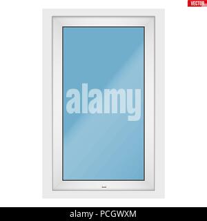 PVC window with one sash Stock Vector