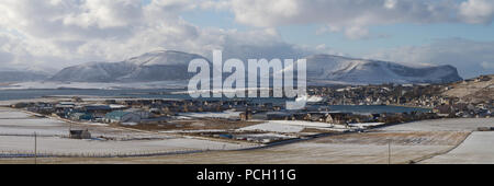 Stromness in winter, Orkney isles Stock Photo
