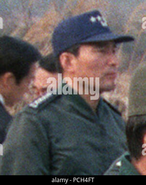 South Korean President Roh Tae Woo greets a member of 5th Bn., 14th Inf ...