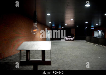 The Pulse Room interactive installation from Canadian-Mexican artist Rafael Lozano-Hemmer at the Artefact multimedia festival in Leuven (Belgium, 14/0 Stock Photo