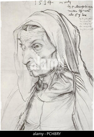 Albrecht Dürer - Portrait of the Artist's Mother - Stock Photo