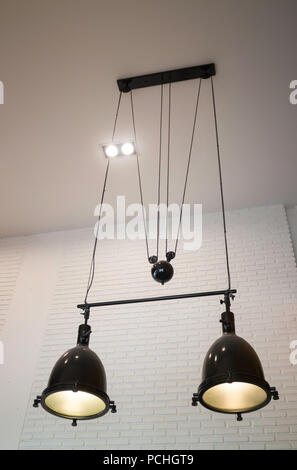 Vintage styled of hanging light lamp, stock photo Stock Photo