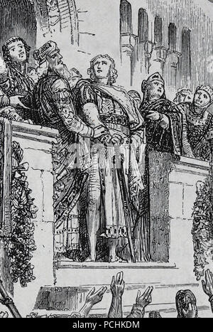 Conrad I of Germany (c. 881-918). King of Francia from 911-918. Not Carolingian dynasty. Elected by the nobility. Conradines House. Stock Photo