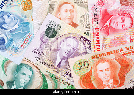 Old Philippine peso, a background Stock Photo