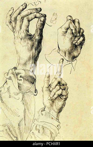 Albrecht Durer hand study drawing. Stock Photo