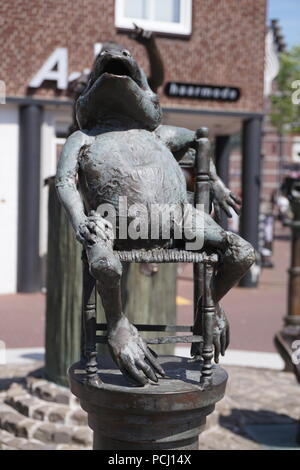 Old Frog, streetarts, Horst, Holland Stock Photo