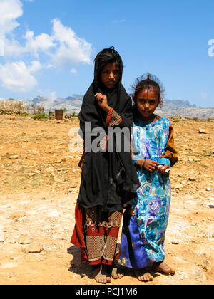 Portrait of Soqotri Al-Mahrah tribe women - 10-11-2009 Socotra island, Yemen Stock Photo