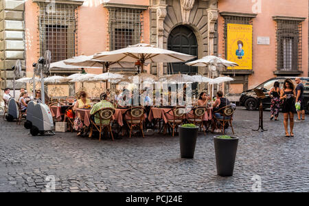 Lace parasols and umbrellas at Ristoro del Patriota Rome Italy Stock Photo