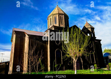 Exterior view to Surp Nshan aka Holy Sign Church at Gyumri in Shirak Province, Armenia Stock Photo
