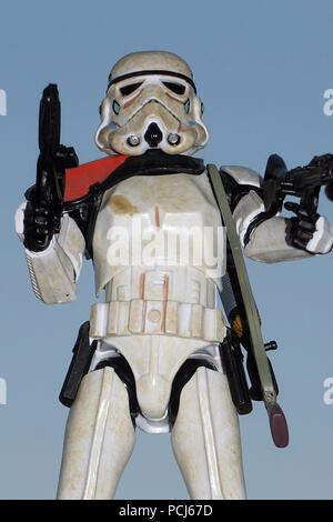 A stormtrooper, a fictional soldier in the Star Wars franchise created by George Lucas. Introduced in Star Wars Stock Photo