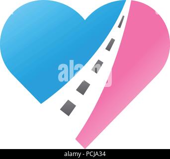 Heart shape logo design template vector eps10 Stock Vector