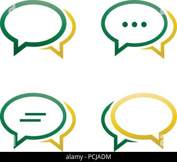 Oval bubble chat pack vector design eps10 Stock Vector