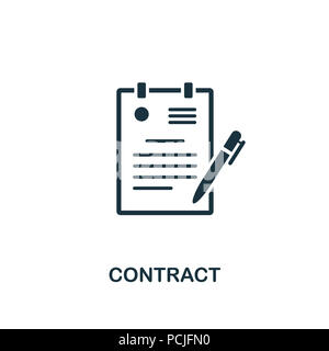 simple black and white signing document icon or symbol vector ...