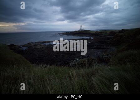 Turnberry Lighthouse on the Ayrshire coast, Scotland. Near Trumo Turnberry Resort. Stock Photo