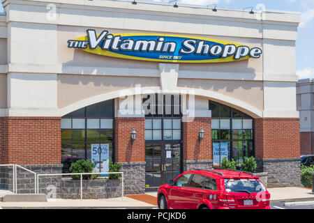 HICKORY, NC, USA-26 JULY 18:  A vitamin and supplement chain, organized in 1977, bought by Bear Stearns in 2002, and  issued an IPO in 2009. Stock Photo