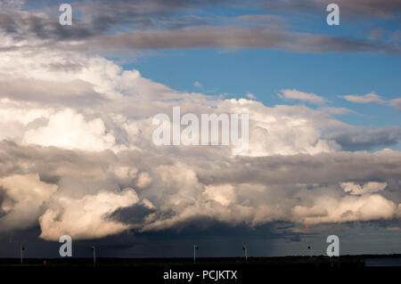 Dark clouds come rolling in over Lake Huron Stock Photo