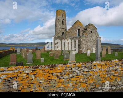 St Magnus church (12th century), Egilsay, Orkney Stock Photo